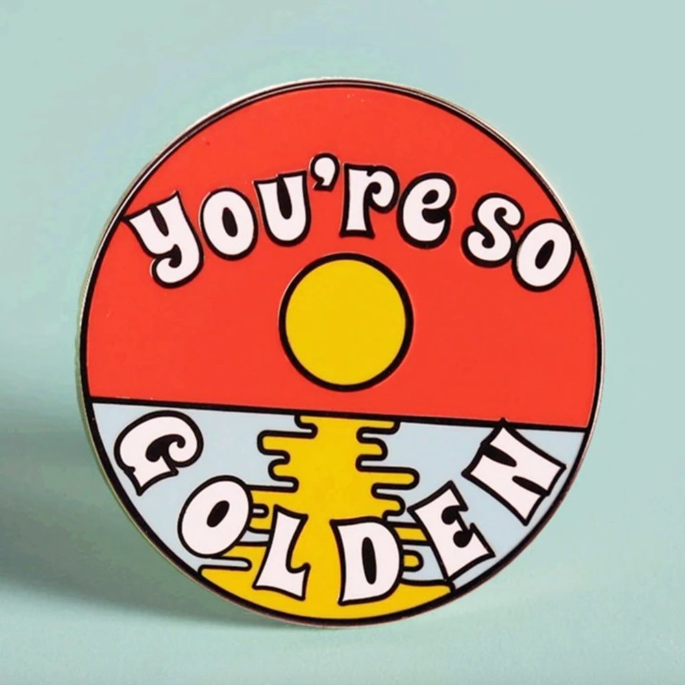 Harry Styles Golden Enamel Pin NWT